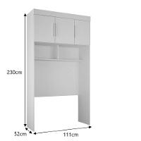 Modulado Aero Solteiro 3 Portas Orion - Leifer Móveis Branco - 3