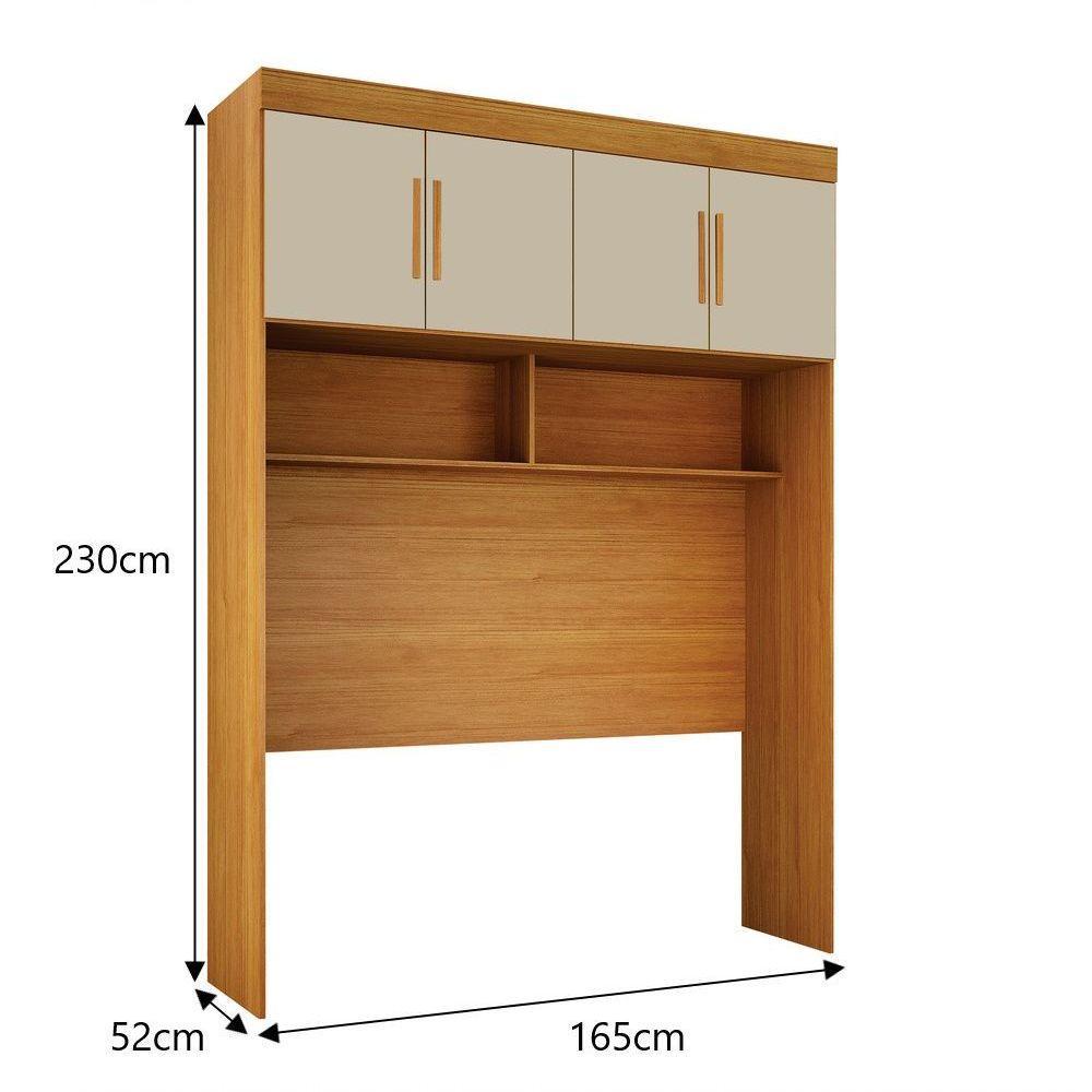 Modulado Aero Casal 4 Portas Orion - Leifer Móveis Cinamomo-off White - 3