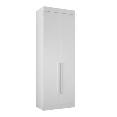 Guarda Roupa Modulado Orion 2 Portas de Abrir 3 Gavetas Branco MDF Leifer Móveis