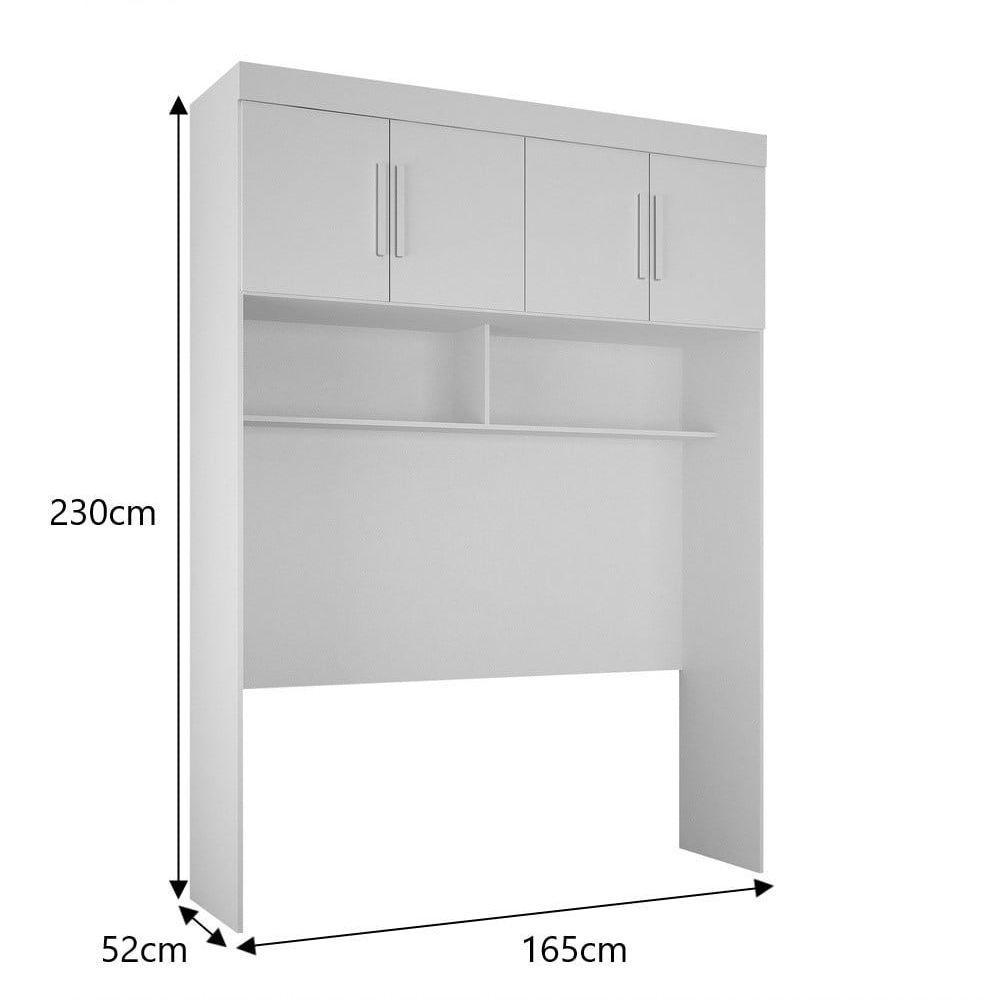 Modulado Aero Casal 4 Portas Orion - Leifer Móveis Branco - 3