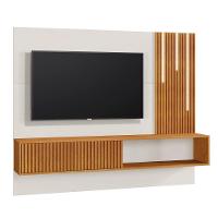 Painel Roma Ripado C-led Cascata Para Tv Até 55 Polegadas Mavaular Naturalle-off White - 1