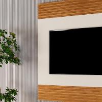 Painel Madrid Para Tv Até 65 Polegadas Detalhe Ripado Mavaular Naturalle-off White - 6