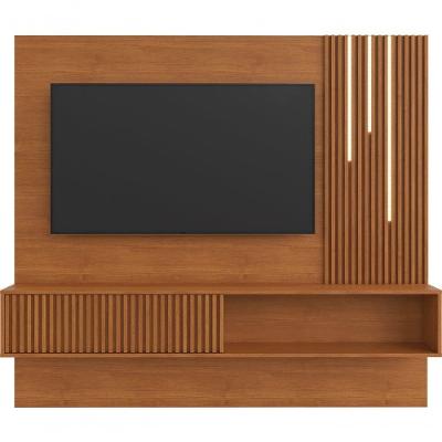 Painel Malaga Ripado C-led Cascata Para Tv Até 55 Polegadas Mavaular Naturale