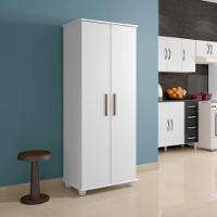 Multiuso Aracaju 2 Portas 3 Estantes Espaço Para Escadas Arte Moveis Branco - 4