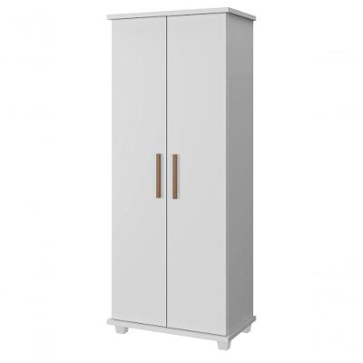 Multiuso Aracaju 2 Portas 3 Estantes Espaço Para Escadas Arte Moveis Branco