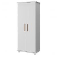 Multiuso Aracaju 2 Portas 3 Estantes Espaço Para Escadas Arte Moveis Branco - 1