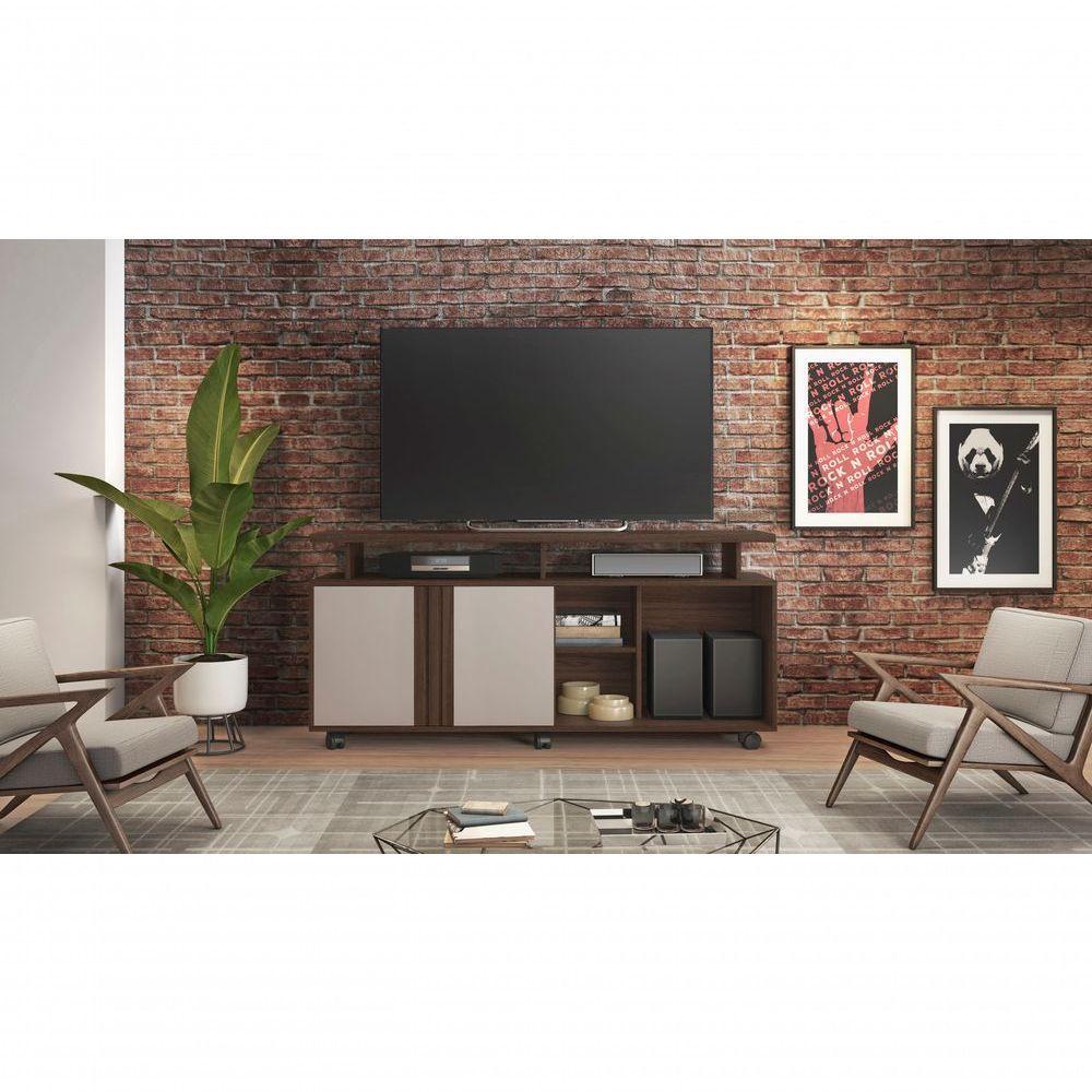 Rack Para Tv Até 58 Polegadas Humor Jcm Móveis Café-off White - 4