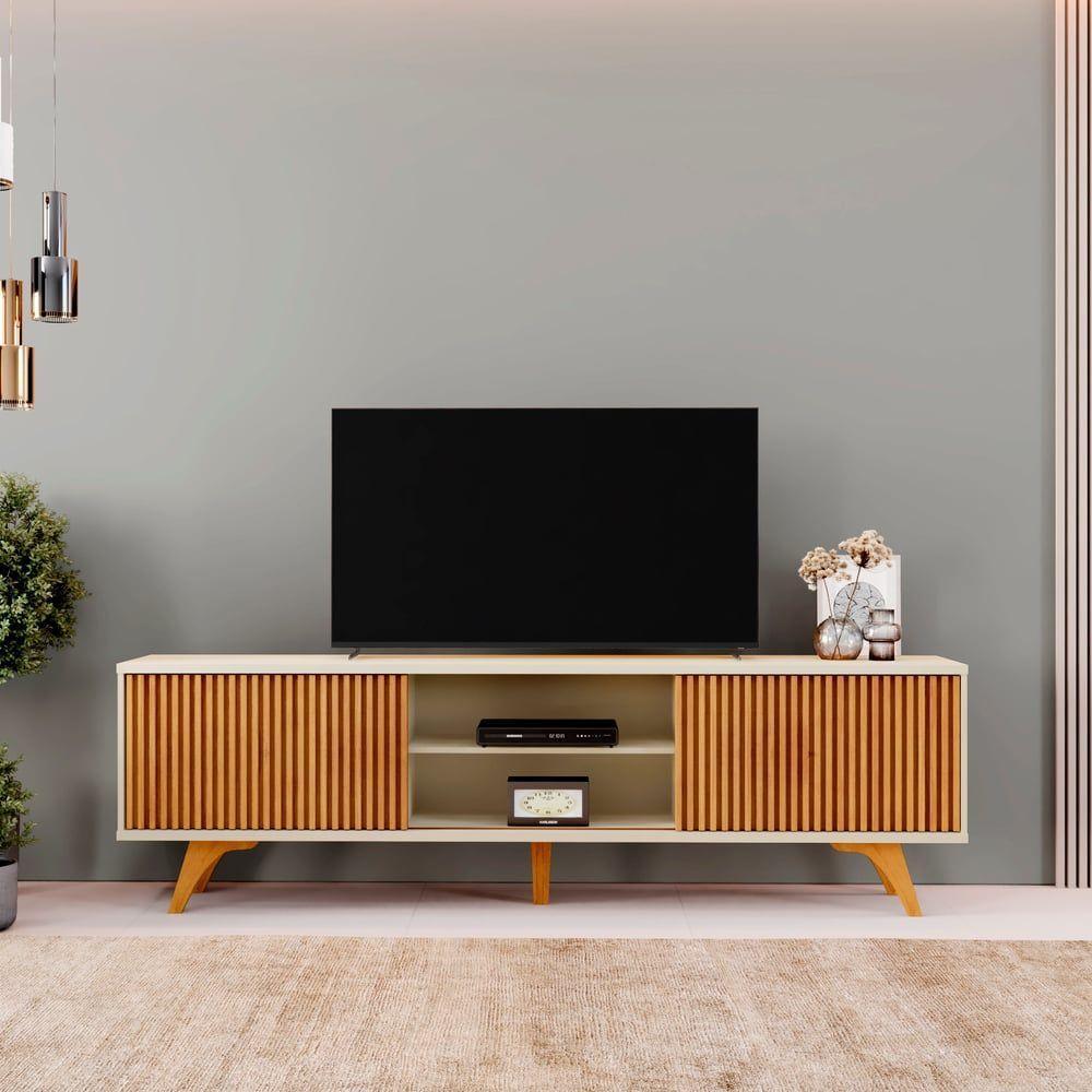 Rack Siena 220 Com Pes Mavaular Off White-naturale - 3