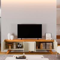 Rack Grecia 4 Portas E 1 Gaveta Mavaular Off White/naturale - 3