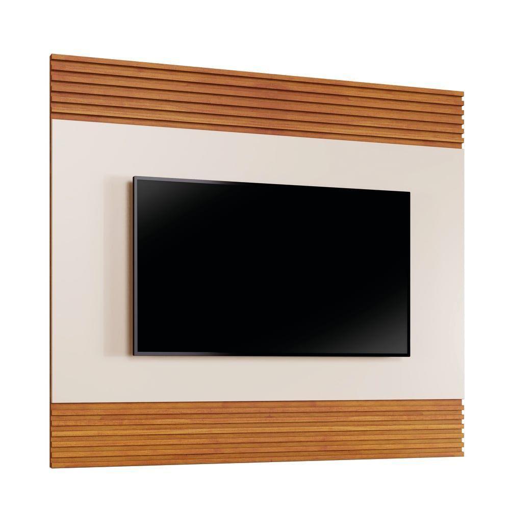 Painel Madrid Para Tv Até 65 Polegadas Detalhe Ripado Mavaular Naturalle-off White - 1