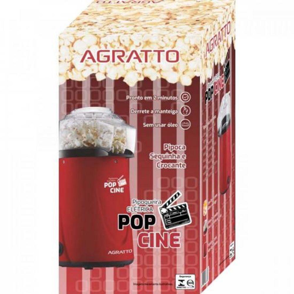 Pipoqueira 110V Pop Cine Vermelha Agratto - 3