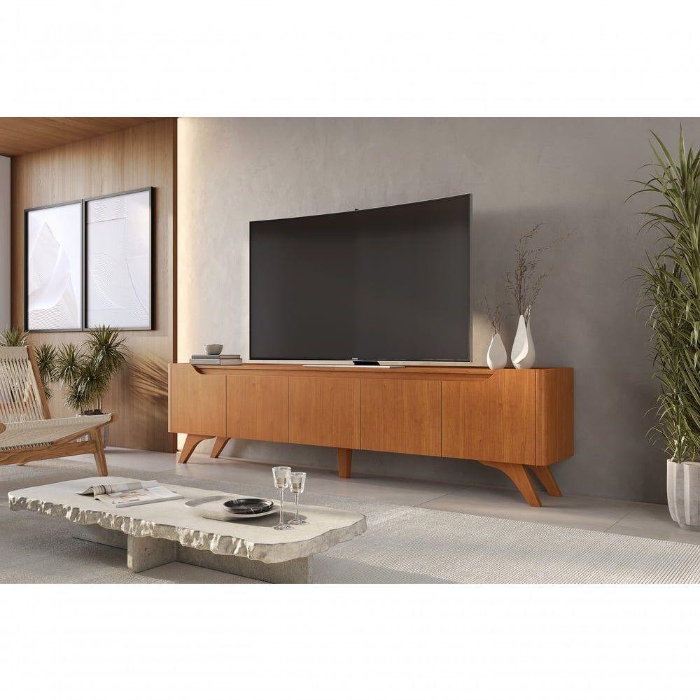 Rack Grecia 4 Portas E 1 Gaveta Mavaular Naturale - 3