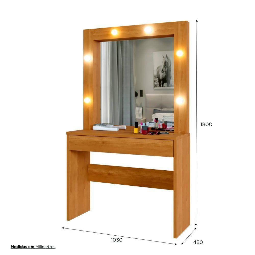 Penteadeira Camarim Requinte 1 Gaveta Mavaular Naturale - 2