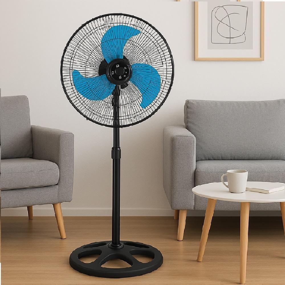 Ventilador Chao Coluna Forte Silencioso Turbo Coluna Pedestal 3 Velocidades Ajustavel Helice Grade 220 - 4