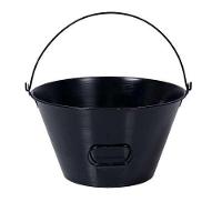 Balde De Chapa Preto 10 Litros Para Pedreiro - Diâmetro 32cm Profundidade 17cm - 1