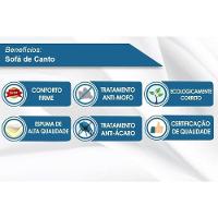 Sofá De Canto 6 Lugares Preto Confortável Moderno - 3