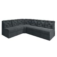 Sofá De Canto 6 Lugares Espuma D33 Confortável Cor:cinza - 1