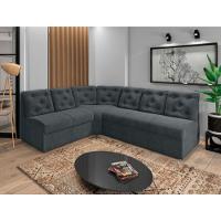 Sofá De Canto 6 Lugares Cinza Confortável Moderno - 4