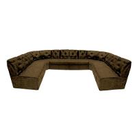 Sofá De Canto 12 Lugares Marrom Espuma D33 Ideal Família - 1