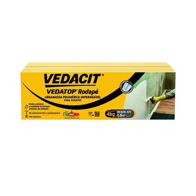 Argamassa Polimérica Vedatop Rodapé Vedacit 4kg - Impermeável E Semiflexível