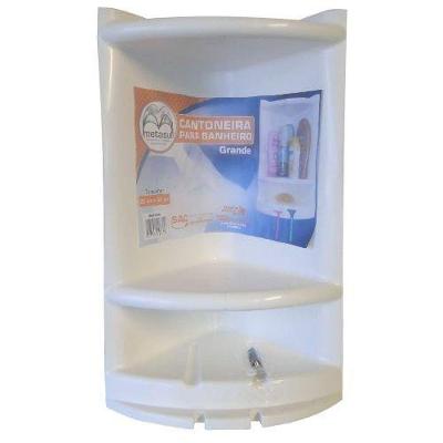 Cantoneira Grande Para Shampoo Branca Plástica - Metasul 7791