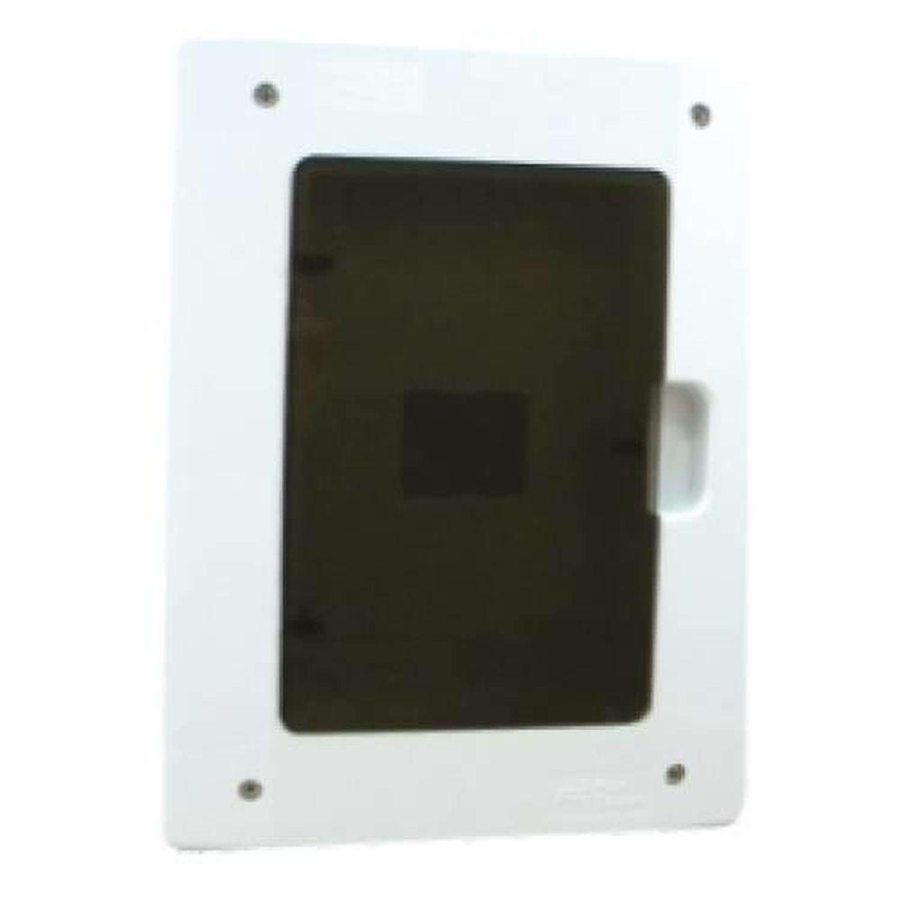 Caixa De Distribuição Cd De Embutir 9 Din - 6 Nema Com Tampa Fumê - Mectronic - 1