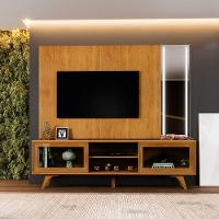 Rack Vitrum Com Painel Vitrum Com Espelho Led 218 Mavaular Naturale