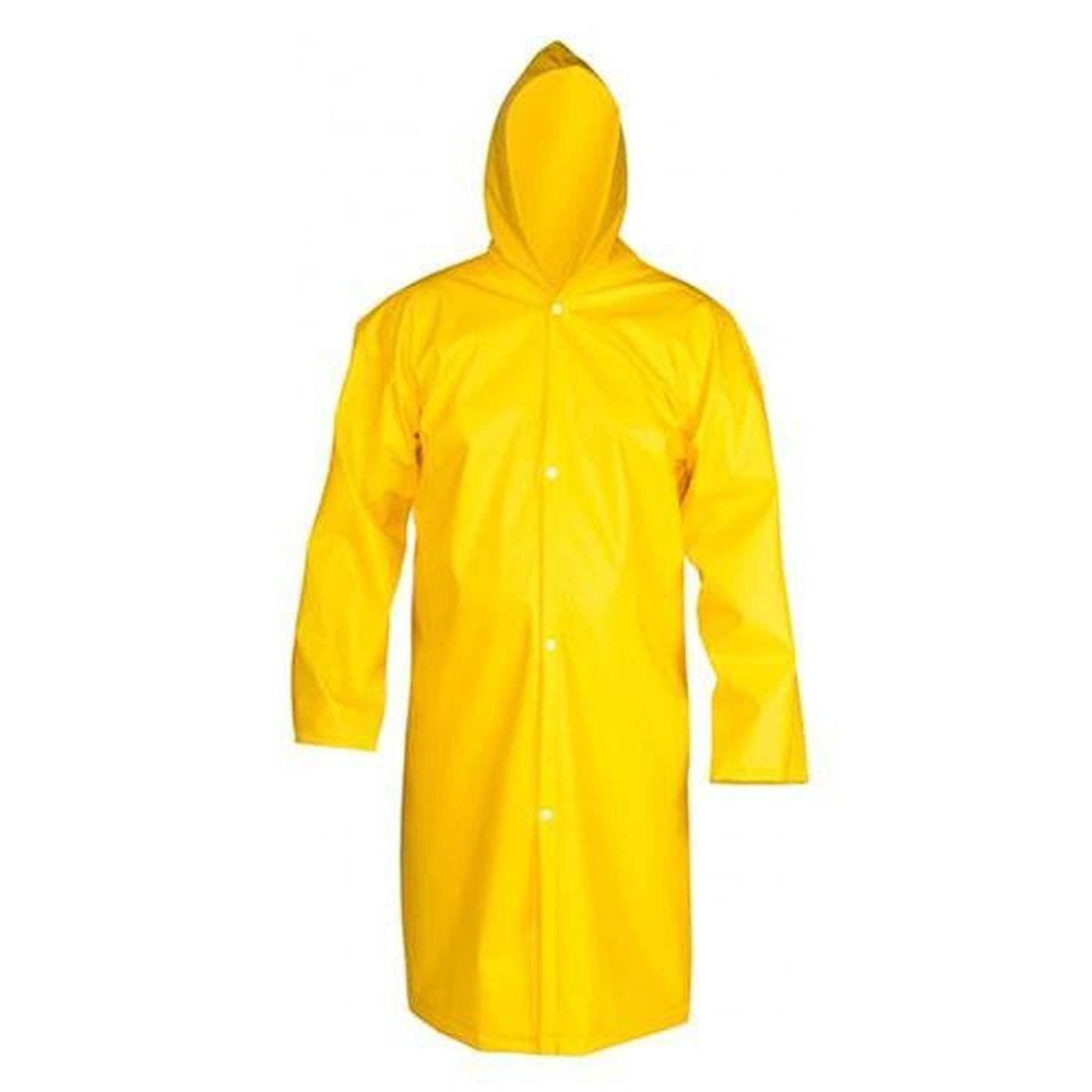 Capa De Chuva Laminada G Amarela Com Manga - Solda Capa 24824 - 1
