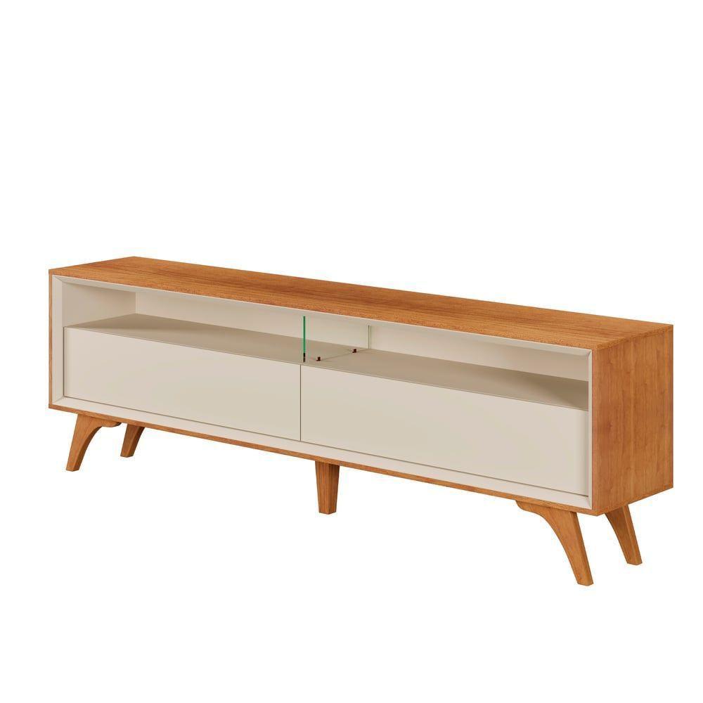 Rack Viena 2 Gavetas C/led 180 Mavaular Naturalle/off White - 8