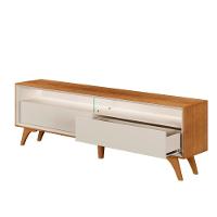 Rack Viena 2 Gavetas C/led 180 Mavaular Naturalle/off White - 7