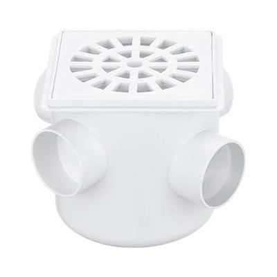Caixa Sifonada Quadrada 100x100x40mm Com 7 Entradas E Saída De 50mm - Herc