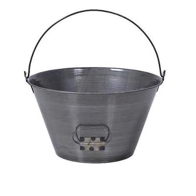 Balde De Chapa Verniz Para Pedreiro 10 Litros - Diâmetro 32cm Profundidade 17cm