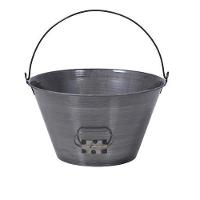 Balde De Chapa Verniz Para Pedreiro 10 Litros - Diâmetro 32cm Profundidade 17cm - 1