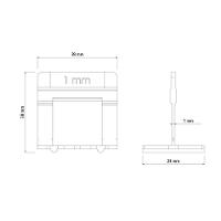 Base Espaçadora Plástica Tramontina Larga 1 Mm (saco Com 50 Un.) Tramontina - 2