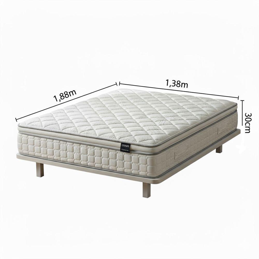 Jogo Cama Lençol Trivio Casal 400 Fios Bordado Fronhas Aba Americana 4 Peças Branco - 5