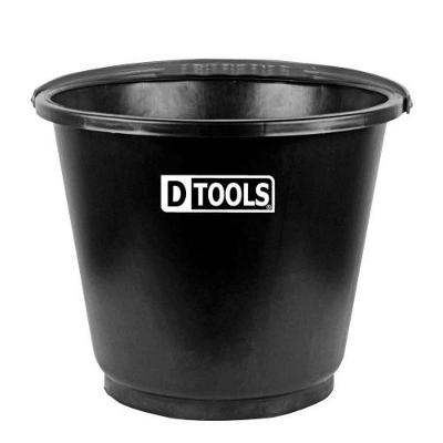 Balde Plástico Reforçado Preto 12 Litros - Altura 26cm Largura 33cm Profundidade 27cm
