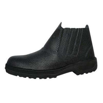 Botina Elástico Bico Aço Couro Preto Nº 41 - Imbiseg Pu Antibacteriana Anti Fungo