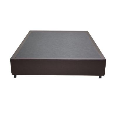 Cama Base Box Casal Marrom Sintético 38x138x188