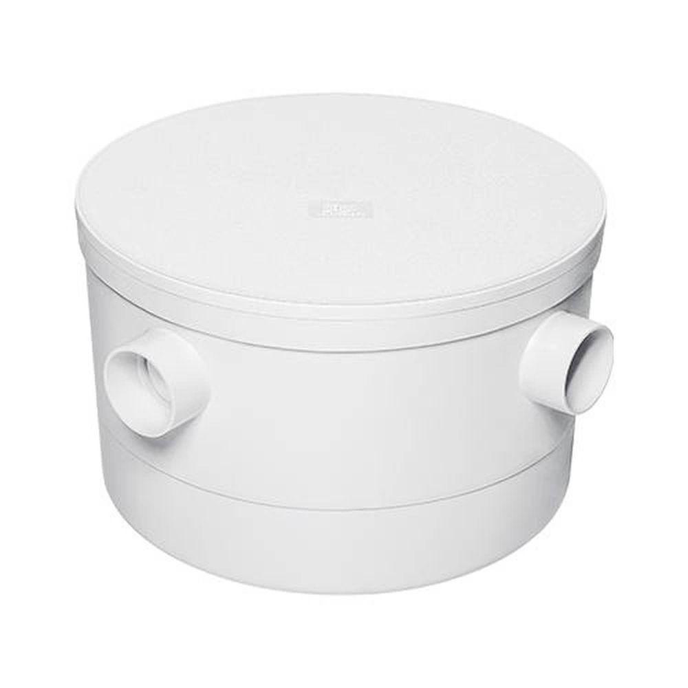 Caixa Gordura Redonda 250x150x50mm Com Tampa - Pvc Resistente - 7 Entradas 40mm - Saída 50mm - 1