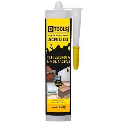 Adesivo Selante Acrílico 400g Ideal Mdf Madeira Plástico Interno Externo Base D'água 23cm X 4,9cm