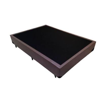 Cama Base Box Casal Marrom Sintético 38x138x188