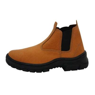 Botina Couro Vaqueta Elástico Agro N° 41 - Solado Pu Antiderrapante