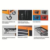 Bancada Móvel Com 11 Gavetas Tramontina Pro Vermelho Tramontina