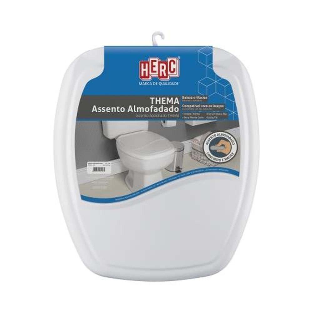 Assento Almofadado Thema Cinza Claro - Herc 44,5x39,3x4,2cm - Compatível Com Linha Thema - 1