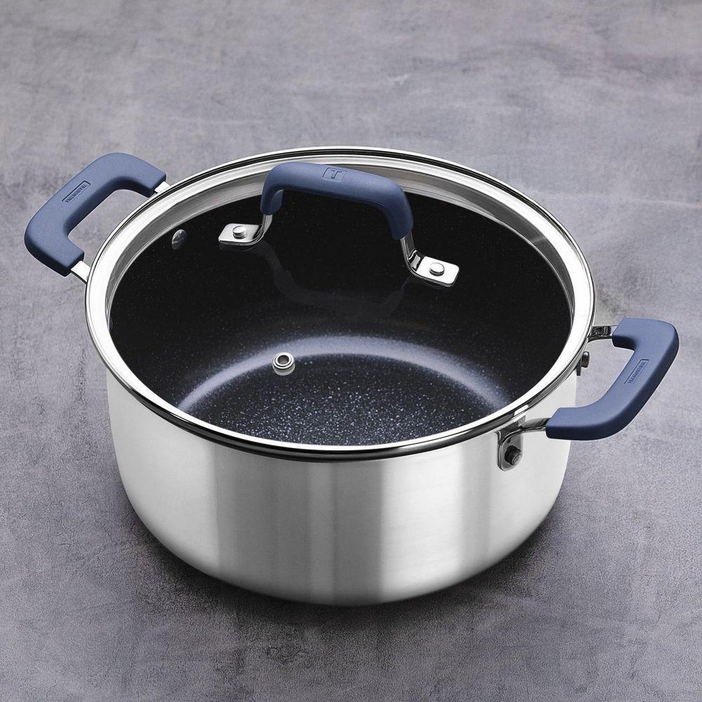Caçarola Tramontina Romagna Em Aço Inox E Alumínio Cerâmico Black Stone 24 Cm 5,24 L Tramontina - 3