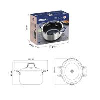 Caçarola Tramontina Romagna Em Aço Inox E Alumínio Cerâmico Black Stone 24 Cm 5,24 L Tramontina - 7