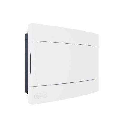 Caixa De Distribuição Embutir 9 Din - 6 Ul Com Tampa Branca - Proteção Uv
