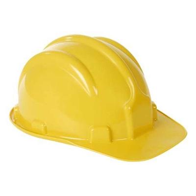 Capacete Amarelo Com Carneira E Aba Frontal - Polietileno De Alta Densidade