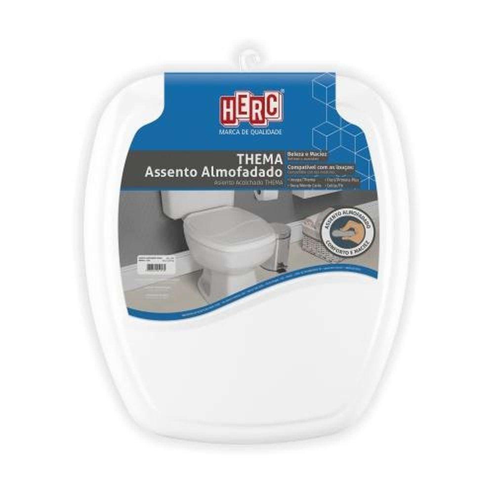 Assento Almofadado Thema Branco - Medidas 44,5x39,3x4,2cm - Herc - 1