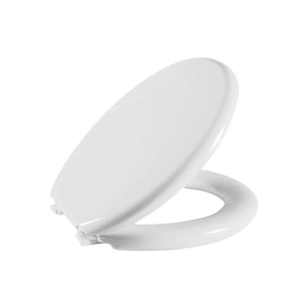 Assento Almofadado Astra Branco Para Louça Oval - Altura 44,3cm X Largura 37,2cm - 1